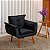 Poltrona Marlete Veludo Preto - Imagem 1