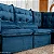 Sofá de Canto Retrátil Reclinável Nápoles 2.75 m Veludo Azul - Imagem 8