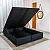 Base Box Baú Queen Bipartido Confort Sued Preto Blindado 158x198x45 cm - Issacar - Imagem 1