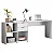 Mesa Office NT 2060 Larg. 2.00m Branco 2 Gavetas Notável - Imagem 9