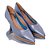 Scarpin Sabrina Metalizado Azul - Imagem 1