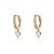 Brinco Argola Banho em Ouro 18K Cravejado com Ponto de Luz - Imagem 1