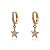 Brinco Argola Banho em Ouro 18K Pequena Estrela Cravejada - Imagem 1
