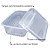 Pote Transparente Retangular C/ Tampa Prafesta 250ml - 24 und - Imagem 2