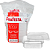 Pote Transparente Retangular com Tampa Prafesta 500ml - 24 und - Imagem 1