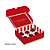 Caixa Para 6 Brigadeiros Natal 13X10,6X4,5CM 10 Und - CROMUS - Imagem 2