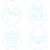 Kit Mini Stencils Páscoa Brilhante 4 Unidades 364088 BLUESTAR - Imagem 2