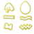 Kit Cortador Ovos Decorados 6PC - BLUESTAR - Imagem 2
