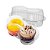 100 un Embalagem 2 Doces G14 Galvanotek com Tampa Transparente PET – Confeitaria Muffin Delivery - Imagem 4