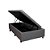 Base Baú Solteiro Soulflex Corino Cinza - 088x188 - Imagem 1