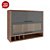 ARMARIO RONIPA 2P. ABRIR BASCULANTE REFLECTA SYRAH 120CM CASTANHO / CHUMBO - Imagem 1