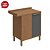 BALCAO RONIPA CANTO 1P ABRIR SYRAH 80CM CASTANHO / CHUMBO - Imagem 1