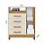 COMODA 4G 1P. ABRIR ALBATROZ TURQUESA CARVALHO GRIFE / OFF WHITE - Imagem 2