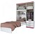 ROUPEIRO 4P. ABRIR 3G C/ CAMA MX LISBOA BRANCO / PINK - Imagem 2