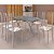 Mesa de Aço Dani 061 com 6 cadeiras, Tampo Granito - Soma - Imagem 1