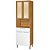 PANELEIRO NESHER 4P 1G BURGUESA PREMIUM 70CM FREIJO/ BRANCO 500549 - Imagem 1