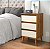 MESA DE CABECEIRA 3G EJ RETRO WOOD FREIJO / OFF WHITE - Imagem 1