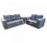 CJ ESTOFADO RG FLEX 2/3 LUGARES TURIM CINZA - Imagem 2