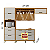 COZINHA NESHER IMPERATRIZ COMPACTA FREIJO / OFF WHITE - Imagem 2
