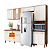 COZINHA NICIOLI FIT CARVALHO NATURE / OFF WHITE CRISTAL - Imagem 1