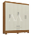 ROUPEIRO 6P. ABRIR 2G RODIAL NATAL CINAMOMO/OFF WHITE 51GR6223 - Imagem 1
