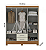 ROUPEIRO 6P. ABRIR 2G RODIAL NATAL CINAMOMO/OFF WHITE 51GR6223 - Imagem 2