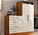 COMODA 4G 2P. ABRIR RODIAL PAMPA CINAMOMO/OFF WHITE - Imagem 1