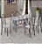 CJ MESA 6C SOMA BIANCA 140X75 RETANGULAR ARABESCO PRATA GRANITO OCRE - Imagem 1