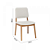 CJ MESA 6C CIMOL BAOBA RETANGULAR 180x90 AMARILIS MADEIRA/OFFWHITE/LINHO CRU - Imagem 2