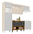 Balcão 1 Porta 2 Gavetas Com Caixa Organiza Princesa 120cm 100% MDF- Nesher - Imagem 4