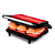 Press Grill Red Ceramic Mondial PG01RC - 2 em 1: Grill e Sanduicheira, Grelhas Ajustáveis - Imagem 1