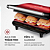 Press Grill Red Ceramic Mondial PG01RC - 2 em 1: Grill e Sanduicheira, Grelhas Ajustáveis - Imagem 6
