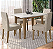 Mesa Kate 120X90 Com Vidro Cor Carvalho Off /Fendi Poliman Imagens Ilustrativas - Imagem 1