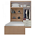 ROUPEIRO 4P. ABRIR 3G C/ CAMA MX LISBOA CASTANHO/OFF WHITE - Imagem 2