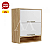 ARMARIO RONIPA 2P. ABRIR BASCULANTE SYRAH 80CM AMENDOA/BRANCO - Imagem 1
