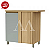BALCAO NESHER CANTO 1P ABRIR RAINHA 92CM NATURE/VERDE 500735 - Imagem 1
