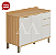 BALCAO RONIPA 2P 3G SAUVIGNON 120CM AMENDOA/OFF WHITE - Imagem 1