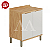 BALCAO RONIPA 2P ABRIR SAUVIGNON 80CM AMENDOA/OFF WHITE - Imagem 1