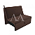 ESTOFADO CAMA MATRIX 2 LUGARES MALU SUED LIGHT MARROM ESCURO B256 - Imagem 2