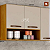 Armário Aéreo Cozinha Maisa 3 Portas Cinamomo/off White – Largura: 118 cm CHF Móveis - Imagem 1