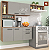 COZINHA COMPACTA SUSPENSA LIS 180 CM 5 PORTAS 1 GAVETA -COR MANCHESTER/CINZA FELLICCI - Imagem 1