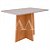 MESA LOPAS CELEBRARE CANT.COPO 120X80 C/VIDRO AMENDOA CLEAN/OFF WHITE - Imagem 1