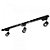 KIT LUMINARIA NITROLUX TRILHO PRETO 3X8W 3000K - Imagem 1