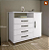 Comoda 4 Gavetas Com Sapateira Paris CHF Branco – CHF MÓVEIS - Imagem 1