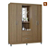 Guarda Roupa casal Cordoba 4 Portas Castanho – POQUEMA MÓVEIS - Imagem 1