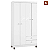 Guarda Roupa Infantil Baby Kids 4 Portas e 2 Gavetas Cor Branco Rosa / AZUL Incorplac 5159 - Imagem 2
