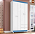 Guarda Roupa Infantil Baby Kids 4 Portas e 2 Gavetas Cor Branco Rosa / AZUL Incorplac 5159 - Imagem 3