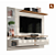 Painel Intense Tv 55 cor: Off White / Damasco LUKALIAM - Imagem 2