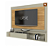Painel Dakota Cor Freijo/Gold TV DE ATÉ 60 - Imagem 1