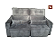 SOFA RETRÁTIL RECLINAVEL 180 MT COR CINZA MODELO Robust - Imagem 2